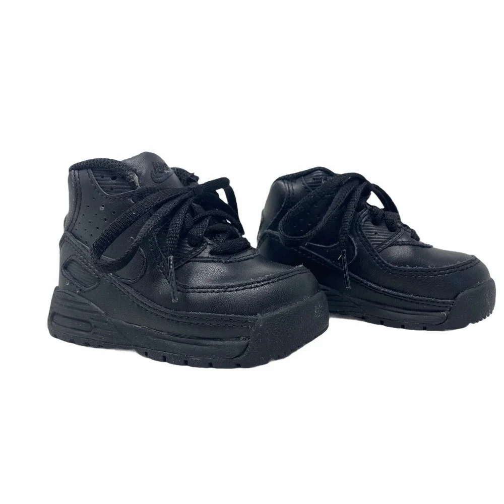 Nike Little Air Max 90 TD Sneaker Boot Shoes Black (317217-004) Toddler Size 5c